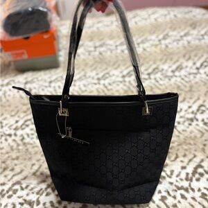 Gucci Black Monogram Tote